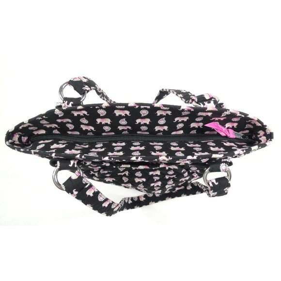 Vera Bradley Glenna Pink Elephants Shoulder Bag - Picture 7 of 10